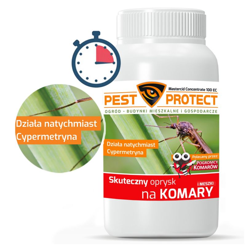 Oprysk na Komary Kleszcze Meszki PEST PROTECT 250ml Środek do Ogrodu na Działkę Koncentrat, 1szt.