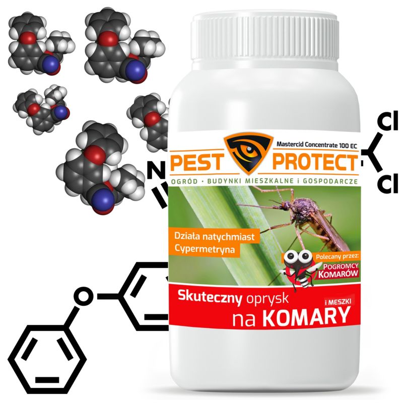 Oprysk na Komary Kleszcze Meszki PEST PROTECT 250ml Środek do Ogrodu na Działkę Koncentrat, 1szt.