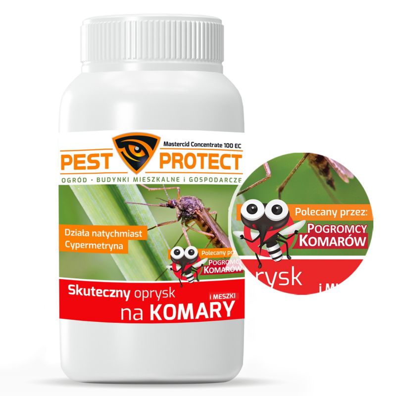 Oprysk na Komary Kleszcze Meszki PEST PROTECT 250ml Środek do Ogrodu na Działkę Koncentrat, 1szt.