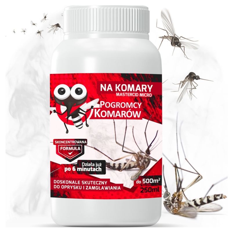 Oprysk na Komary Meszki PEST PROTECT Pogromcy Komarów 250ml Środek Preparat do Ogrodu, na Działkę, 1szt.