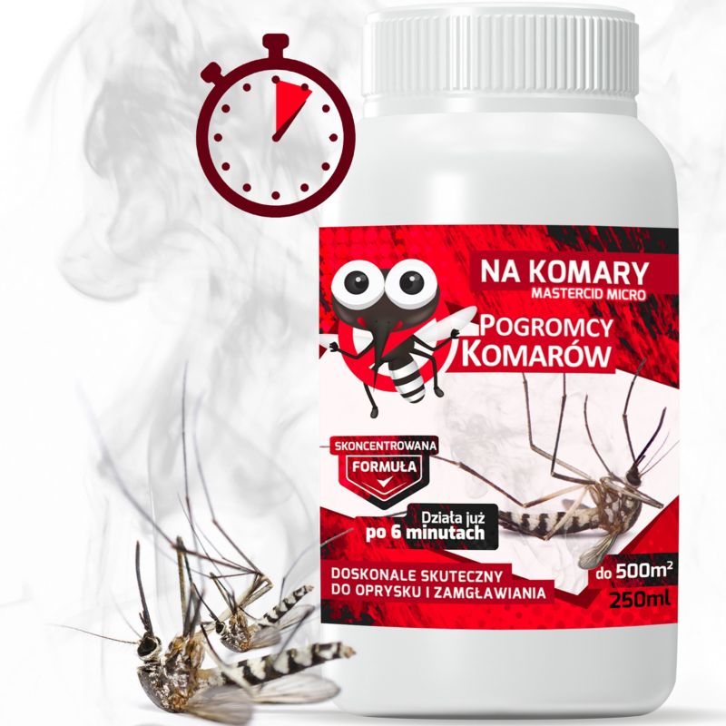 Oprysk na Komary Meszki PEST PROTECT Pogromcy Komarów 250ml Środek Preparat do Ogrodu, na Działkę, 1szt.
