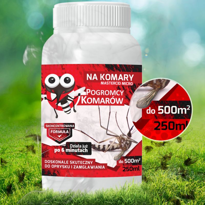 Oprysk na Komary Meszki PEST PROTECT Pogromcy Komarów 250ml Środek Preparat do Ogrodu, na Działkę, 1szt.