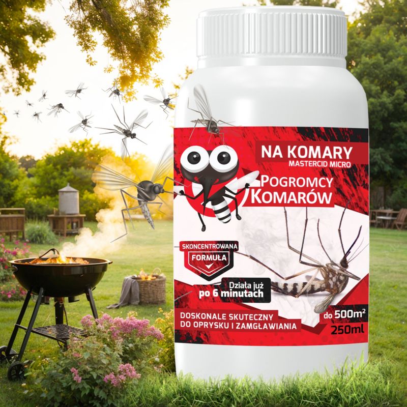 Oprysk na Komary Meszki PEST PROTECT Pogromcy Komarów 250ml Środek Preparat do Ogrodu, na Działkę, 1szt.