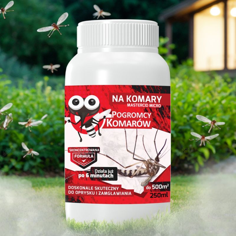 Oprysk na Komary Meszki PEST PROTECT Pogromcy Komarów 250ml Środek Preparat do Ogrodu, na Działkę, 1szt.