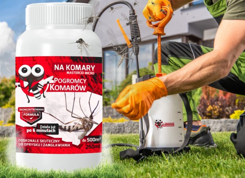 Oprysk na Komary Meszki PEST PROTECT Pogromcy Komarów 250ml Środek Preparat do Ogrodu, na Działkę, 1szt.