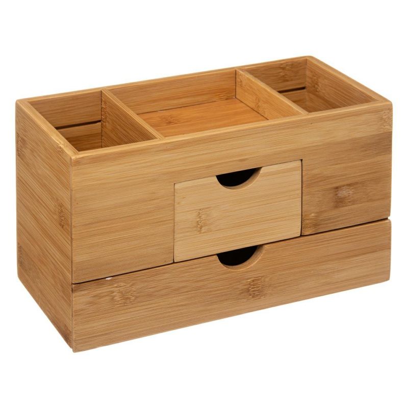 Organizer łazienkowy do przechowywania 5five Simply Smart brązowy bambusowy 12x24x14 cm 1 szt.