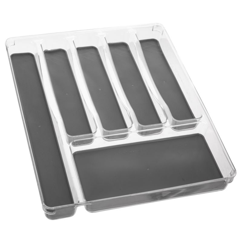 Organizer na sztućce do szuflady 5Five Simply Smart szary  40x32cm 1 szt.
