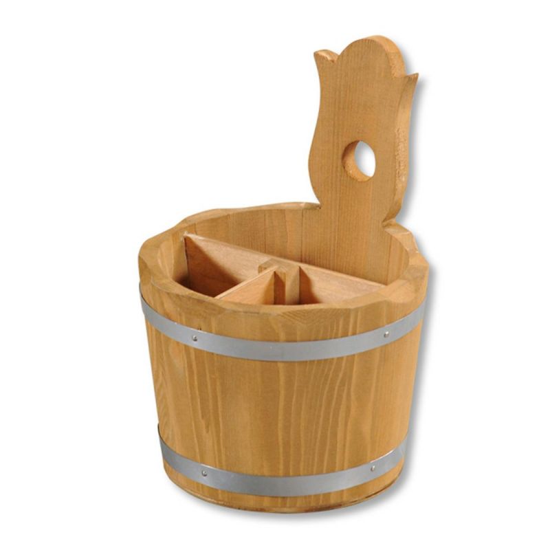 Organizer na sztućce KESPER drewniany z uchwytem 14x20 cm 1 szt.