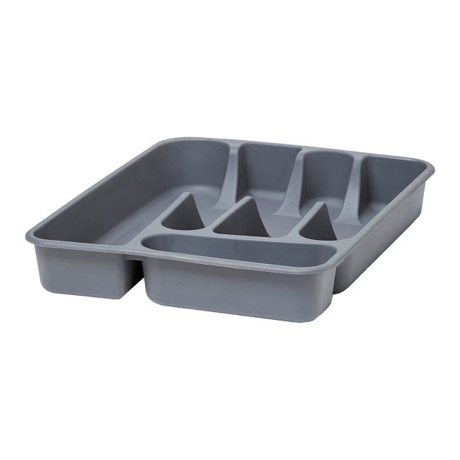 Organizer na sztućce GoodHome Datil 26 cm szary