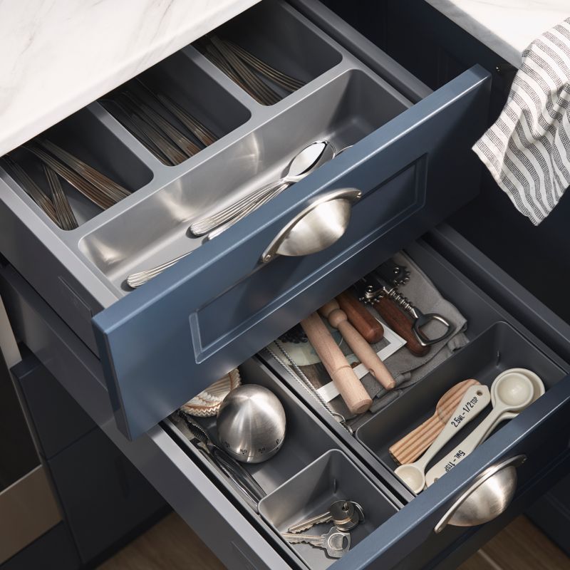 Organizer na sztućce GoodHome Nitaki 10 cm szary