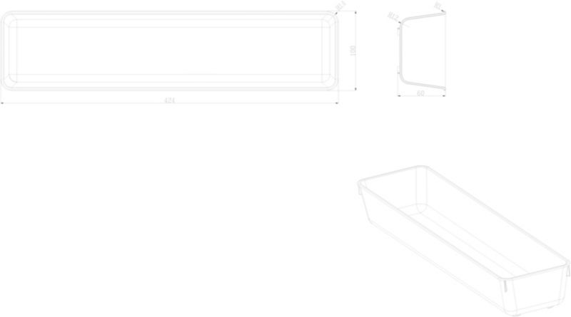 Organizer na sztućce GoodHome Nitaki 10 cm szary