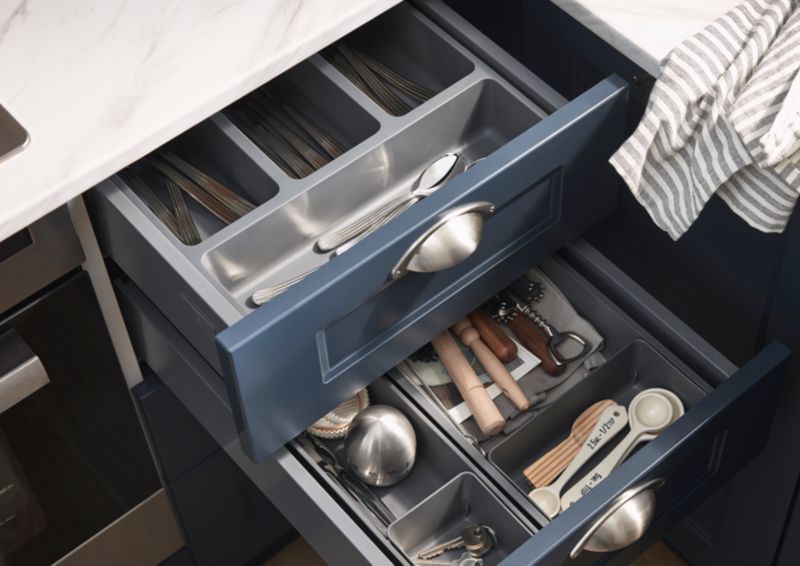 Organizer na sztućce GoodHome Nitaki 10 cm szary