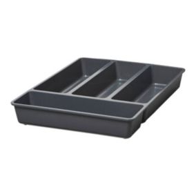 Organizer na sztućce GoodHome Nitaki 31,4 cm szary