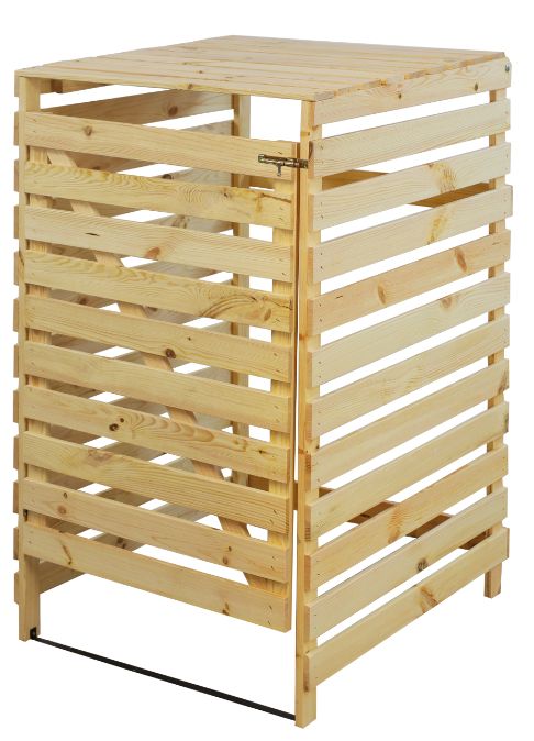 Osłona kosza na śmieci MODO24 drewniana na pojemnik 240 l naturalna 1 szt.