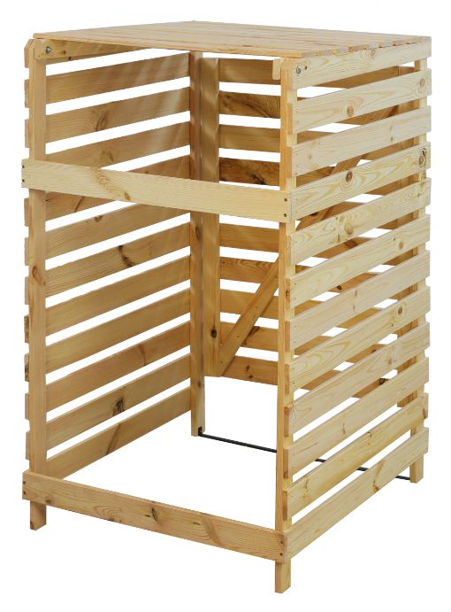 Osłona kosza na śmieci MODO24 drewniana na pojemnik 240 l naturalna 1 szt.