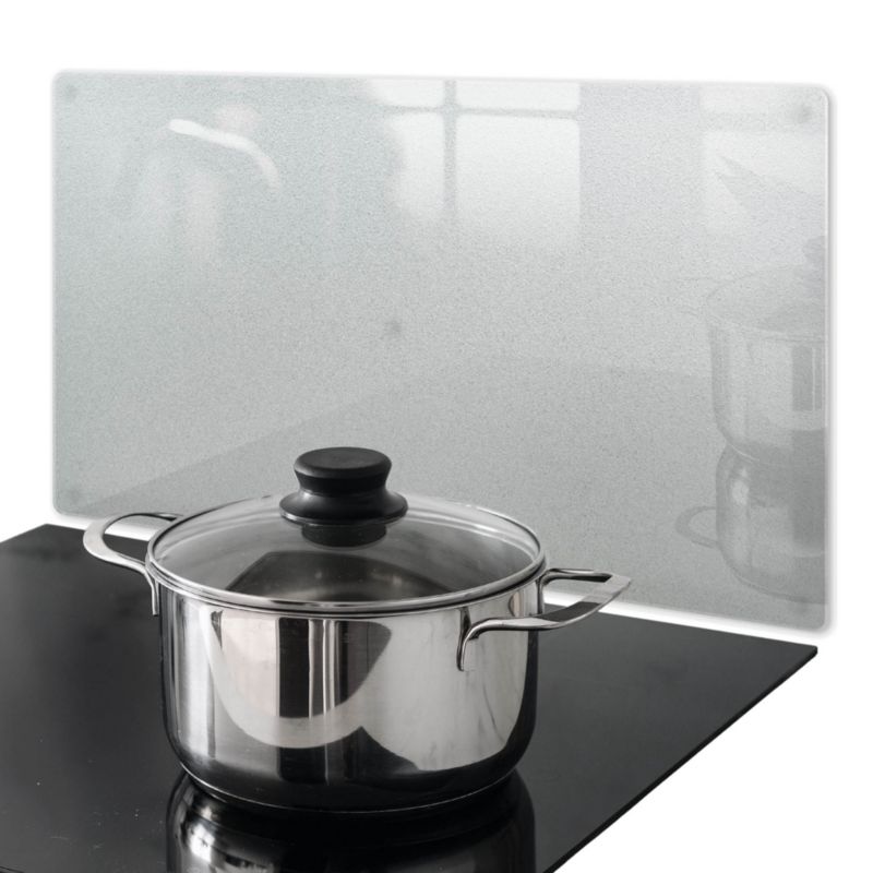 Osłona Kuchenna Szklana Wallfluent 52x30 cm Efekt Mrożonego Szkła Patera Szklana Płaska 1 szt.