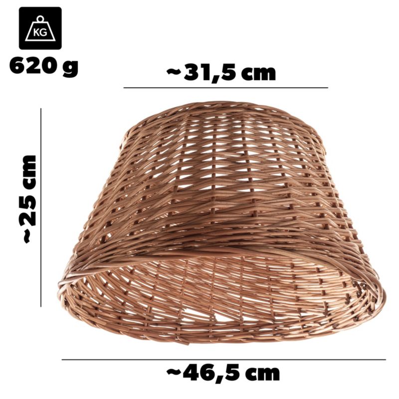 Osłona Na Stojak Pod Choinkę KADAX Wiklinowa 45 cm Osłonka Kosz Stojaka Brązowy 1 szt.