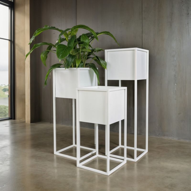 Osłonka na donicę Your Loft Design White 28x28x60 Monaco S 1szt.