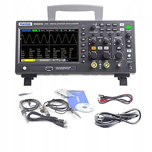 Oscyloskop cyfrowy Hantek DSO2C10 2-kanałowy 100MHz 1 kpl.