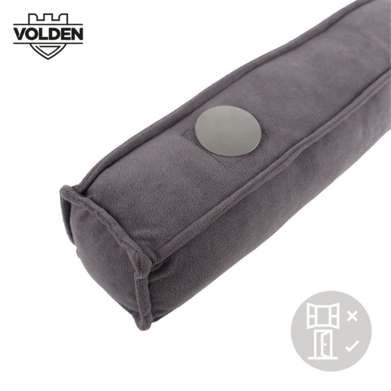 Osłona antyprzeciągowa pod drzwi z tkaniny Volden magnetyczna szara 91 cm