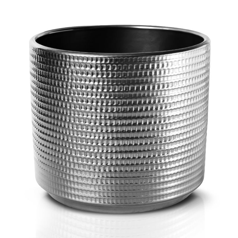 Osłonka doniczki Cermax Calla cylinder 14 cm chrom