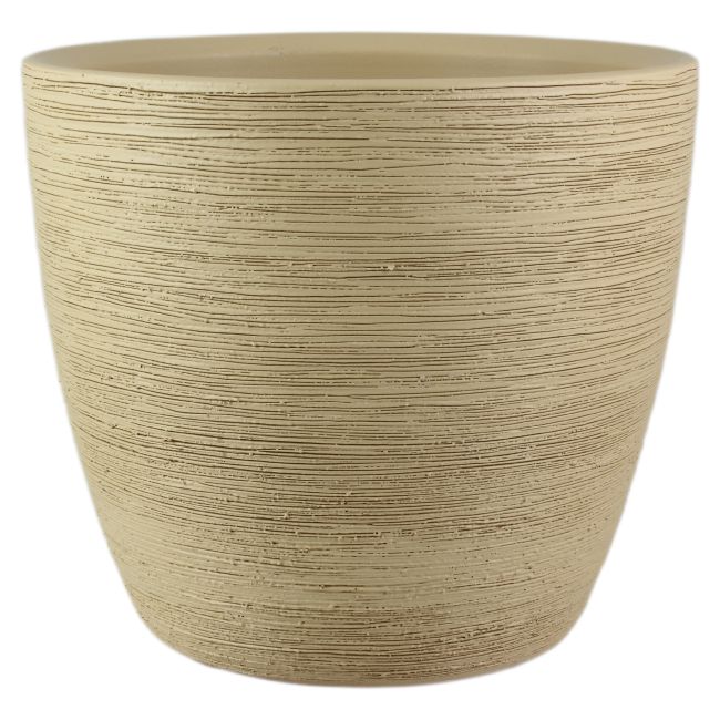 Osłonka doniczki Cermax ryflowana 17 cm piasek
