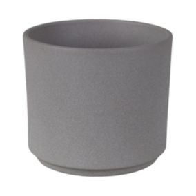 Osłonka doniczki cylinder 14 cm jasny grafit