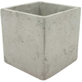 Osłonka doniczki kwadratowa 11 cm szary beton