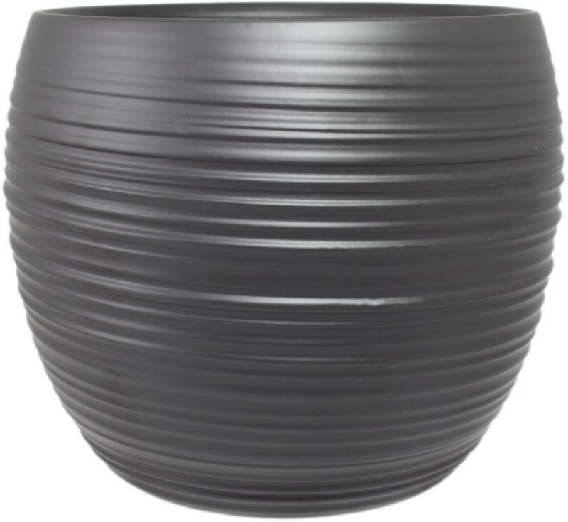 Osłonka doniczki owalna Cermax 13 cm antracyt mat