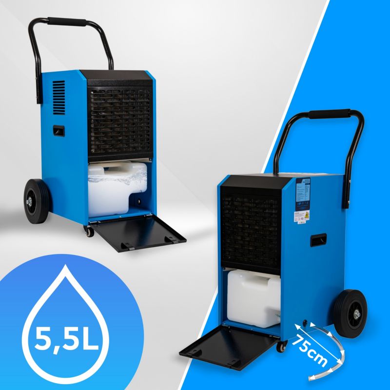 Osuszacz powietrza budowlany TECHGLOBE 55L/24h 750W przemysłowy pochłaniacz wilgoci 1 szt.