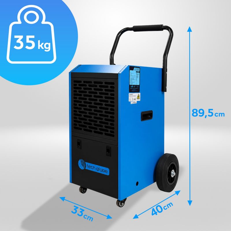 Osuszacz powietrza budowlany TECHGLOBE 55L/24h 750W przemysłowy pochłaniacz wilgoci 1 szt.