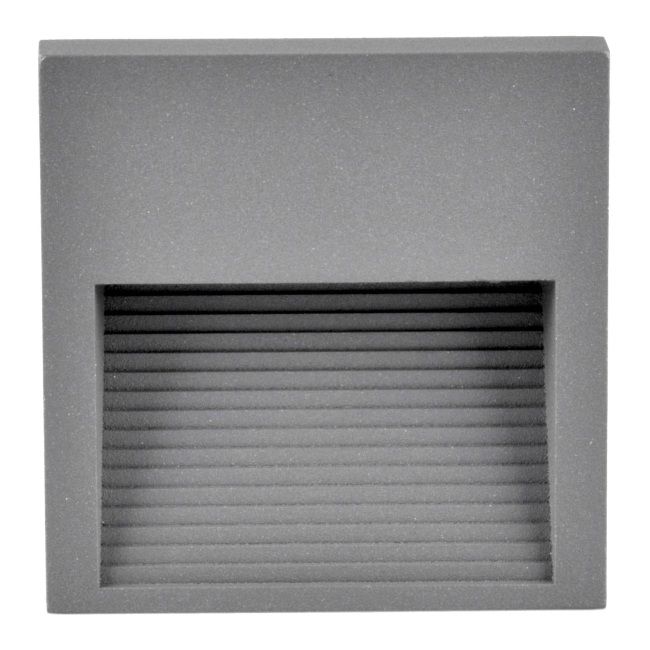 Oświetlenie schodowe LED Polux Q9 60 lm 3 W 4000 K IP44 natynkowe kwadratowe szare