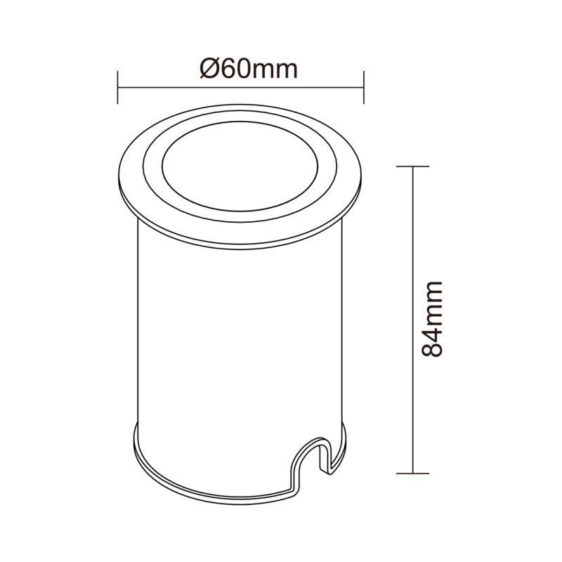 Oświetlenie tarasowe DPMSolid 30 lm 3000 K IP67 czarne