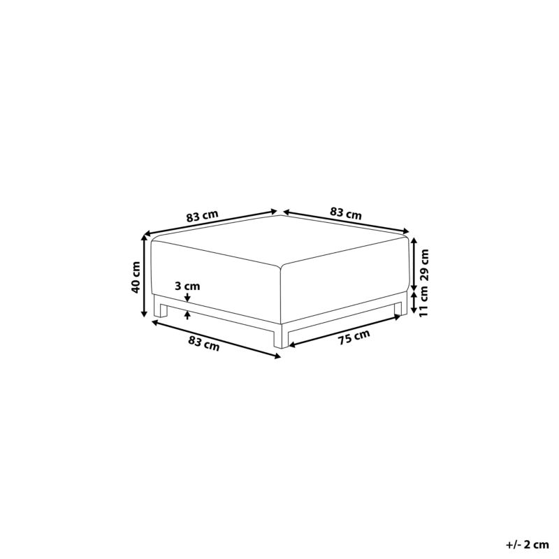 Otomana Rovigo Beżowy 38 x 83 cm 1 szt.