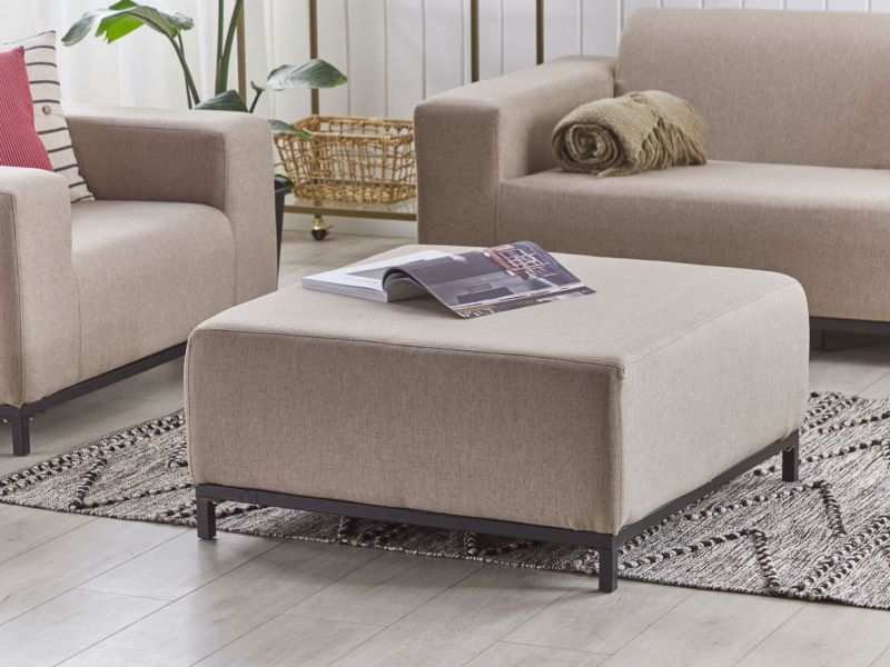 Otomana Rovigo Beżowy 38 x 83 cm 1 szt.