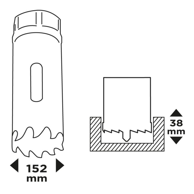 Otwornica bi-metalowa GRAPHITE 152 mm 1 szt
