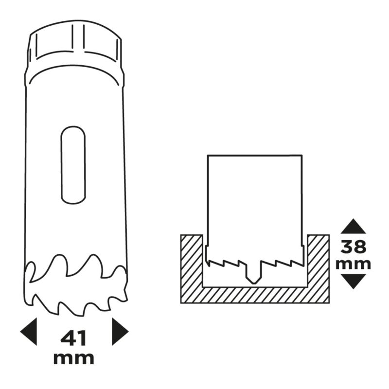 Otwornica bi-metalowa GRAPHITE 41 mm 1 szt