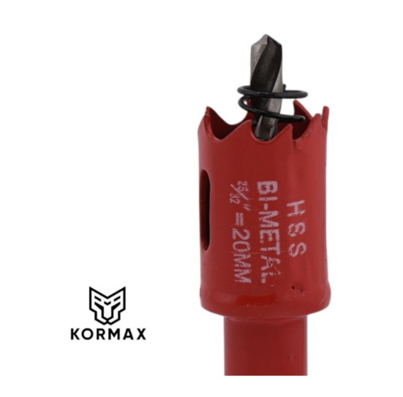 Otwornica bimetalowa Kormax 20mm HSS z uchwytem (OBMHSS20) - 1 szt.