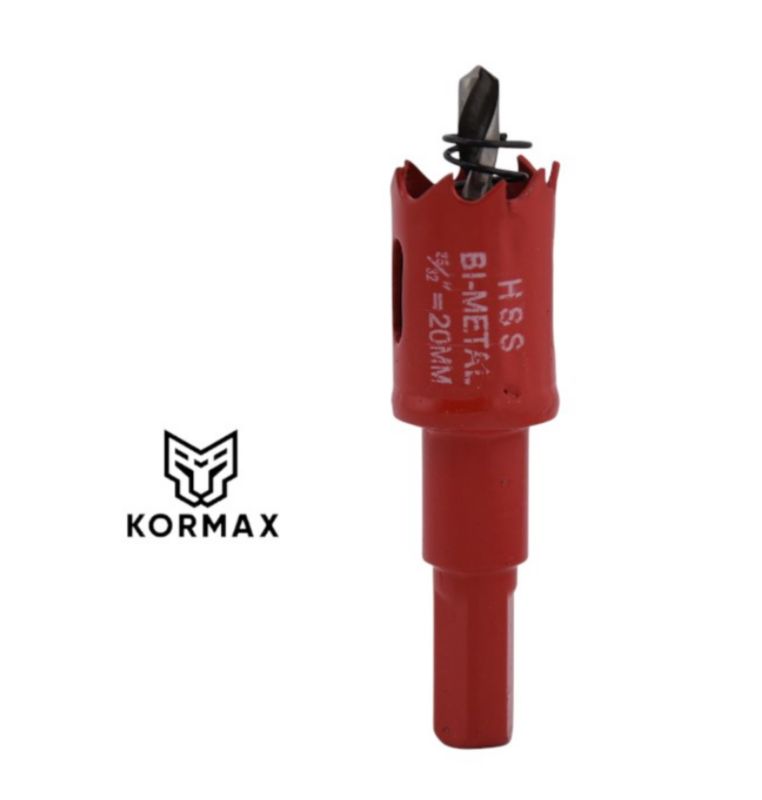 Otwornica bimetalowa Kormax 20mm HSS z uchwytem (OBMHSS20) - 1 szt.