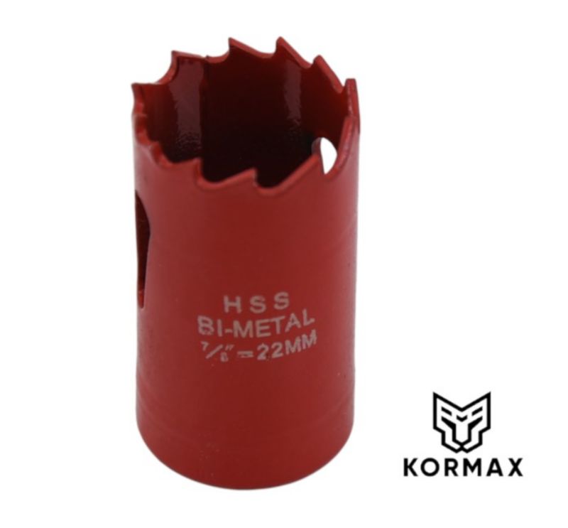 Otwornica bimetalowa Kormax 22mm HSS M42 (OBM22) - 1 szt.