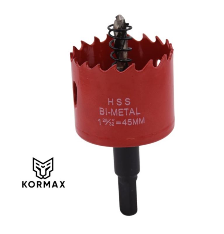Otwornica bimetalowa Kormax 45mm HSS z uchwytem (OBMHSS45) - 1 szt.