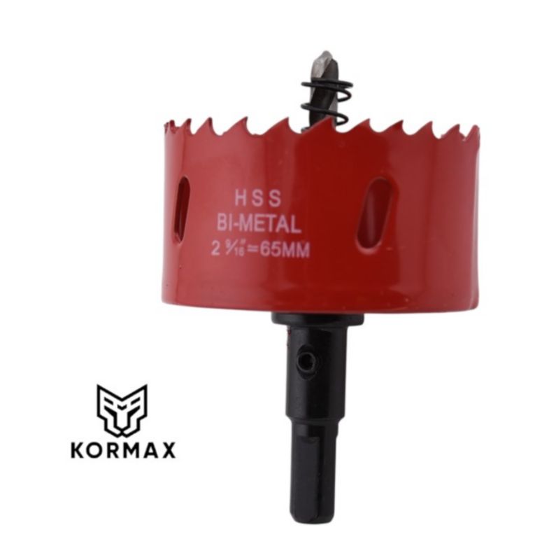 Otwornica bimetalowa Kormax 65mm HSS z uchwytem (OBMHSS65) - 1 szt.