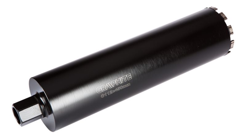 Otwornica diamentowa do wiertnicy GRAPHITE 112 x 450 mm x 10T wykonana z solidnej stali 1 szt.