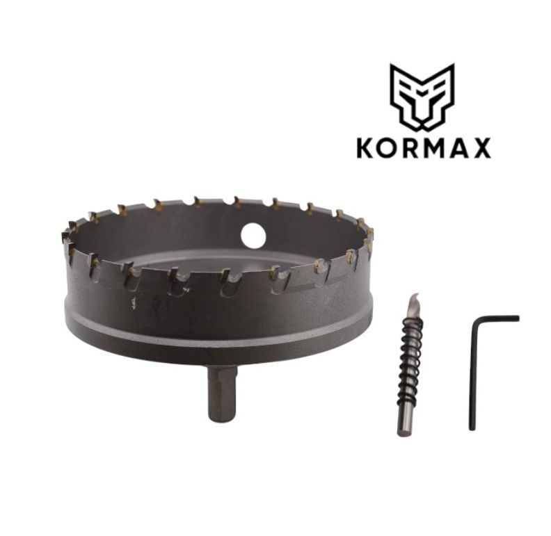 Otwornica do metalu Kormax 120mm x 25mm wiertło koronowe z węglikiem TCT krótkie  (TCTJK120) - 1 szt.