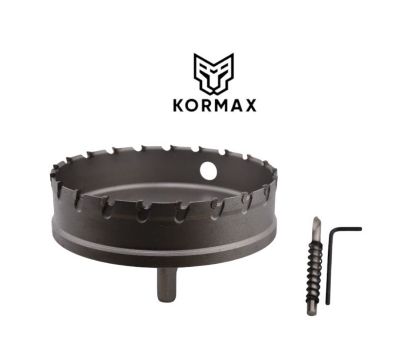 Otwornica do metalu Kormax 125mm x 25mm wiertło koronowe z węglikiem TCT krótkie (TCTJK125) - 1 szt.