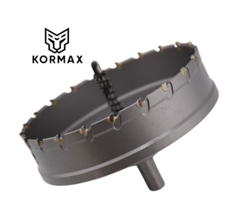 Otwornica do metalu Kormax  130mm x 25mm wiertło koronowe z węglikiem TCT krótkie (TCTJK130) - 1 szt.