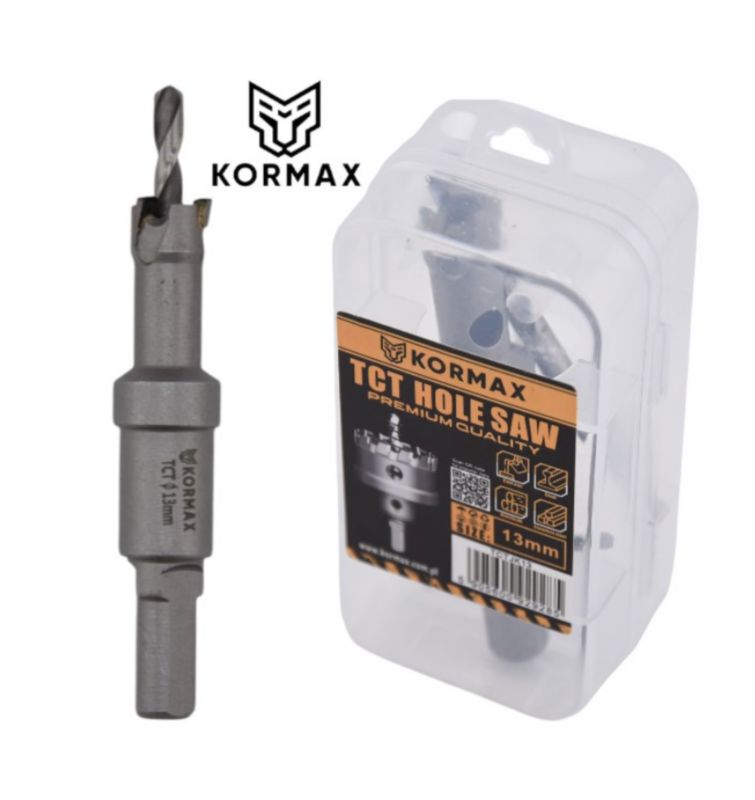 Otwornica do metalu Kormax 13mm x 25mm wiertło koronowe z węglikiem TCT krótkie (TCTJK13) - 1 szt.