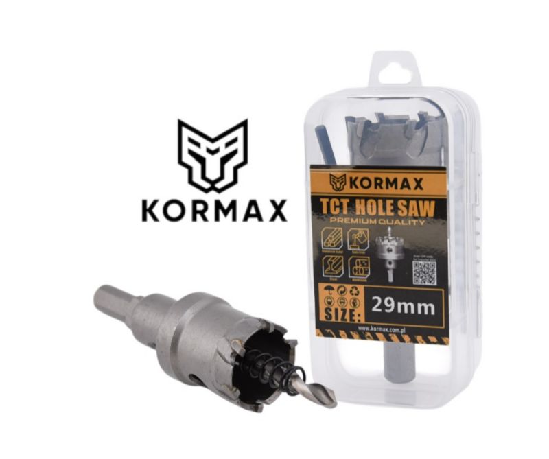 Otwornica do metalu Kormax 29mm x 25mm wiertło koronowe z węglikiem TCT krótkie (TCTJK29) - 1 szt.