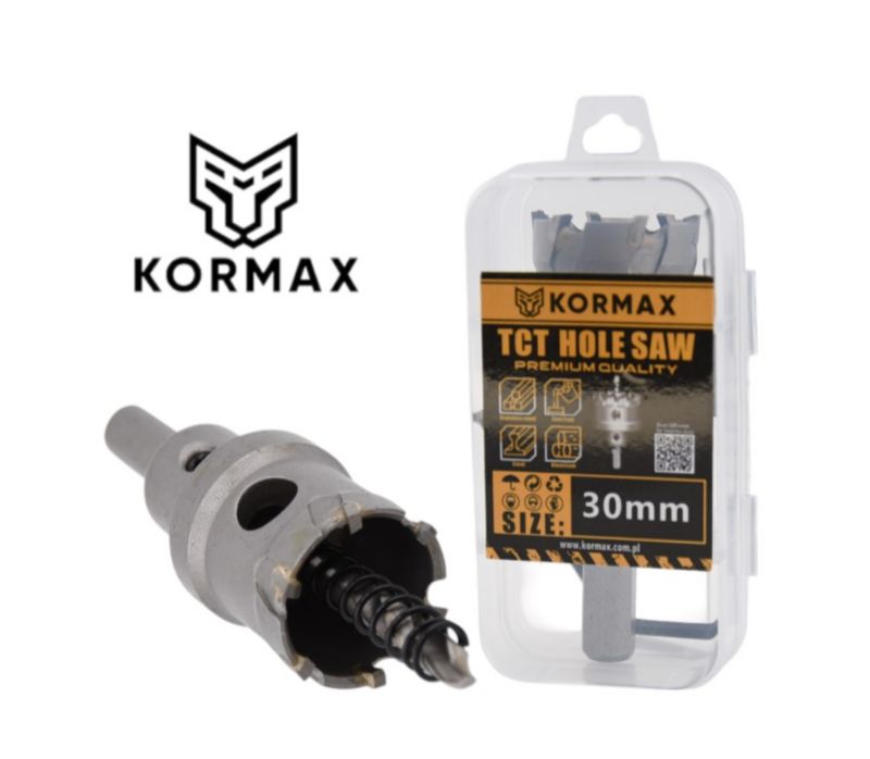 Otwornica do metalu Kormax 30mm x 25mm wiertło koronowe z węglikiem TCT krótkie (TCTJK30) - 1 szt.