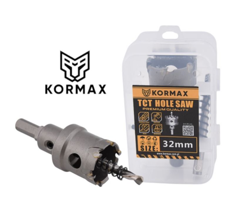 Otwornica do metalu Kormax 32mm x 25mm wiertło koronowe z węglikiem TCT krótkie (TCTJK32) - 1 szt.